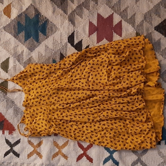 Forever21 Medium Yellow Black Short Dress - Picture 3 of 3